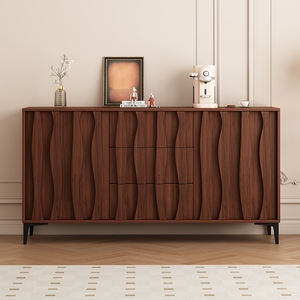 Fatto a mano in stile retrò antico centrale con linea di scheletro per soggiorno con ingresso domestico integrato a parete Villa con armadietto per vini - Product Image 2