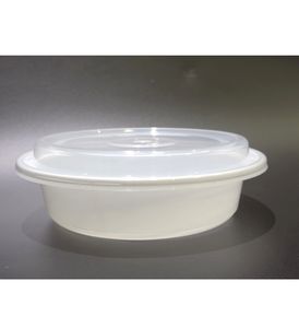 Conteneur de stockage alimentaire rond en plastique robuste avec couvercle hermétique, sans BPA, réutilisable pour la cuisine à domicile - Product Image 4