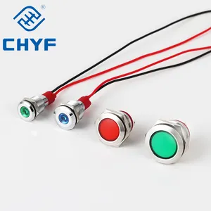 Đèn LED Chỉ Báo Tín Hiệu Kim Loại Đèn Tín Hiệu Chống Nước 12V Với Đèn Cảnh Báo Dây 150Mm Cho Xe Hơi Xe Tải Thuyền Máy Vi Tính