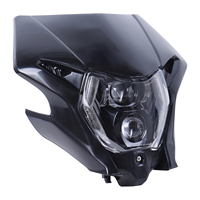 Aksesoris Enduro Supermoto Lampu Depan Motor Trail Hi/Lo Beam dengan Halo Putih Bersertifikasi E-Mark Lampu Motor Off-Road