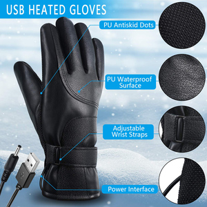 Gants chauffants USB à écran tactile Gants chauffants électriques imperméables Gants thermiques unisexes pour les activités de plein air - Product Image 3