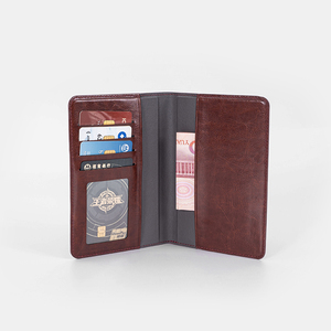 Custom Print mag luxury multi securite porta carte in pelle con rfid blocco più passaporto portafoglio organizzatore per gli uomini - Product Image 3