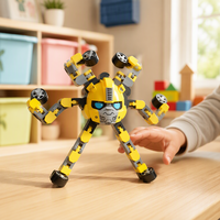 Mainan Robot Transformable Fidget Spinner Mekanik Penghilang Stres Puzzle untuk Anak-anak Hadiah Pesta
