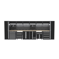 2026 JZD Armoire à outils modulaire en acier confortable, série Pro, noire, ensemble de 8 boîtes à outils pour garage et atelier