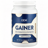 Poudre Protéinée Mass Gainer 1250 Calories, Complexe de Whey avec Créatine et BCAA pour la Prise de Masse Musculaire et la Récupération Post-Entraînement