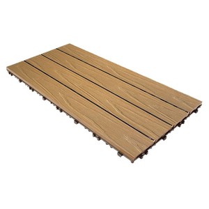 Tarima Moderna <span class=keywords><strong>de</strong></span> WPC para Exteriores, Antideslizante, con Acabado Cepillado, para Jardín, Patio, Azotea, Piscina, Parque, Fácil <span class=keywords><strong>de</strong></span> Ensamblar - Product Image 4