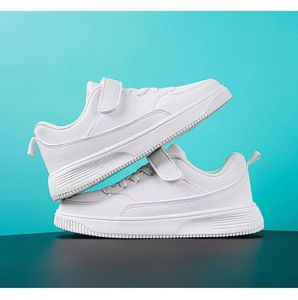 รองเท้าเด็กนักเรียนแบบลำลองสีดำขาว หนัง PU น้ำหนักเบา ขายดีทุกฤดู สำหรับเด็กชายและเด็กหญิง ส่งตรงจากโรงงาน - Product Image 6