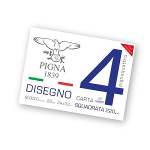 PIGNA - PIGNA4 สมุดวาดภาพทรงสี่เหลี่ยมเรียบ 20 แผ่น - Product Image 1