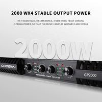 Amplificateur de puissance numérique professionnel GP1650 4 canaux classe D 1U pour système audio DJ et scène