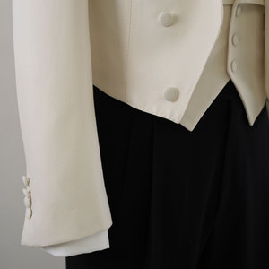 Costumes de mariage minces blancs pour hommes personnalisés sur mesure de grande taille pantalon respirant avec fermeture éclair et braguette simple boutonnage pour les cérémonies du marié - Product Image 3