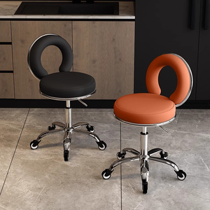 Taburete Elevador Profesional de Metal con Ruedas, Diseño Giratorio Especializado para Salón de Belleza, Barbería y Peluquería, Nuevo y en Oferta - Product Image 4