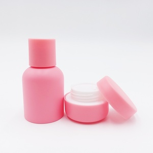 Hot Selling 50ml 60ml Empty Pink <b>Perfume</b> Plastic Toner <b>Spray</b> <b>Bottles</b> Cosmetics Containers and Jar for Skin Care Set - Product Image 1