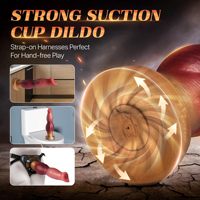 Vibrator Dildo Silikon Raksasa 10 Inch dengan Kontrol Jarak Jauh, Getaran, dan Stimulasi Titik G, Bentuk Naga Besar dengan Simpul, untuk Wanita dan Lesbian