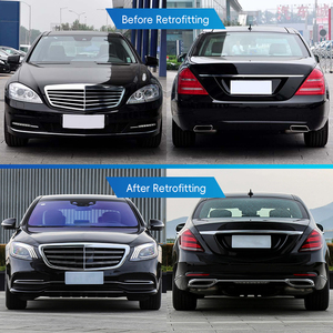 ชุดแต่งรถยนต์ W221 ปี 2006-2013 อัพเกรดเป็นรุ่นปี 2020 ชุดแต่งพรีเมียม ประกอบด้วยกันชนหน้า-หลัง สเกิร์ตข้าง ฝากระโปรงหน้า ท่อไอเสีย สำหรับรถเบนซ์ S-Class - Product Image 2