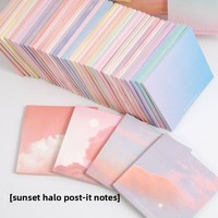 Notas Adhesivas de Alta Gama con Diseño Etéreo, Fuerte Adhesión, Perfectas para Mensajes Estudiantiles; Diseño Degradado Inspirado en Instagram, Estilo Salado y Moderno