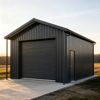 Bâtiment en acier préfabriqué sur mesure, garage de voiture indépendant dans la cour arrière