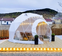 Tente sphérique transparente en PVC pour l'extérieur, hôtel de camping, restaurant populaire en zone panoramique, chambre à ciel étoilé, maison bulle de loisirs