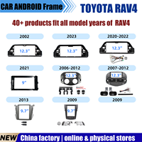 En gros, cadre Android pour voiture Toyota RAV4, kits de panneaux de tableau de bord pour autoradio, lecteur DVD de voiture, cadre d'autoradio