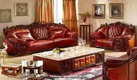 Ensemble de canapés royaux de style européen faits à la main avec un design unique d'éléphant, en cuir italien et en bois de luxe, style classique pour le salon