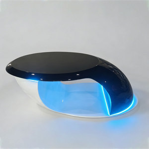 Mesa de Centro Escultural C135 de Alto Brillo, Mesa Pequeña con Forma de Nave Espacial Moderna y Futurista para Hotel, Villa, Sala de Estar - Product Image 6