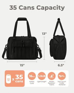 Sac isotherme pour 35 canettes, sac isotherme souple pour femmes, glacière légère, étanche, sacs à lunch portables pour l'extérieur - Product Image 5