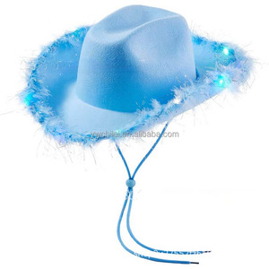 Sombrero de vaquero <span class=keywords><strong>Boa</strong></span> Rosa Led - Product Image 4