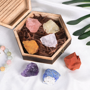 Lot de Pierres Brutes Naturelles en Quartz, Gemmes et Spécimens Minéraux, Coffret Cadeau de Pierres Brutes 7 Chakras pour la Guérison Spirituelle - Product Image 1