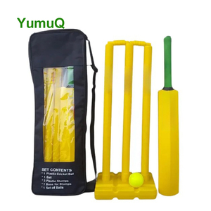 YumuQ Set da Cricket da Spiaggia per Bambini con Logo Personalizzato, Palline in PVC Rigido, Mazza, Pali e Borsa per il Trasporto - Product Image 5