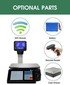 Báscula Digital Electrónica de 30 kg con Impresora, Báscula de Impresión de Etiquetas de Código de Barras LCD para Supermercados y Comercios Minoristas, Báscula para Frutas, OEM, 1 Pieza - Product Image 5