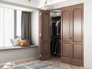 3-Wheel Hanger Bi-fold Box Track Sliding Closet Wardrobe Cupboard Door Hardware