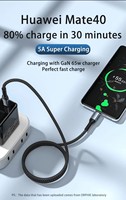 Câble de données de charge rapide PD 240W 100W USB C vers USB C tressé 5A câble de chargeur haute vitesse pour ordinateur portable Huawei Xiaomi