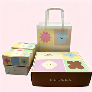 Ensemble <span class=keywords><strong>de</strong></span> boîtes et <span class=keywords><strong>de</strong></span> pots à biscuits style macaron avec sac fourre-tout - Pour anniversaires et fêtes - Product Image 1