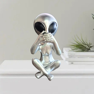 Alien pose 3D nhựa thủ công 3D Điêu Khắc Máy tính để bàn trang trí nghệ thuật lấy cảm hứng từ mô hình động vật trong sợi thủy tinh cho món quà lưu niệm Tạ Ơn - Product Image 4