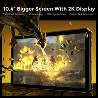 Tableta Robusta Industrial Fossibot DT2 con Certificación IP68/IP69K, Octa Core, Doble SIM, 12GB+256GB, Pantalla de 10.4 Pulgadas, Batería de 22000mAh, Android 13, Reconocimiento Facial