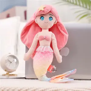 Sirena oficial del mundo submarino para Princesa, colgante de felpa bordado, muñeco de oso, alivio del estrés PP de algodón, felpa súper suave - Product Image 6