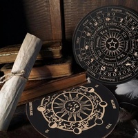 15cm Design moderne Ouija jeu de société en bois étoile pendule Fortune Telling Toys sorcière artisanat fournitures corde Communication Board