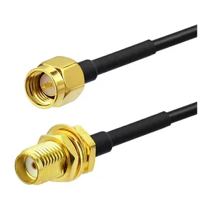 RP-SMA Sma Connector Mannelijke Naar Vrouwelijke Verlengkabel Koperen Feeder Draad Voor Coax Coaxiale Wifi Netwerkkaart Rg174 Router Antenne