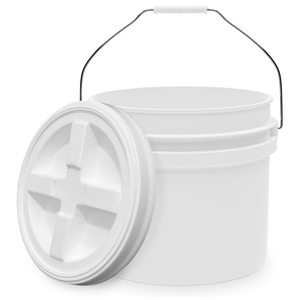 Cubeta de Plástico de 5 Galones <span class=keywords><strong>con</strong></span> Tapas de Rosca de Plástico para Almacenamiento de Alimentos para Mascotas, Contenedores de Alimento para Pollos y Almacenamiento de <span class=keywords><strong>Pintura</strong></span> - Product Image 4