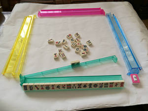 Coffret de <span class=keywords><strong>Mahjong</strong></span> Américain de Luxe Moderne en Mélamine Personnalisé en Usine, Haute Qualité, avec Règles, Indicateur de Vent et Dés - Product Image 6