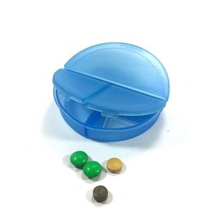 Boîte à pilules ronde colorée à 3 compartiments - Idéale pour les voyages - Organisateur de pilules très vendu - Product Image 1
