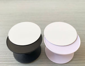 Venta al por mayor de soporte de teléfono móvil en blanco de sublimación con bolsa OPP, enchufes de teléfono de sublimación en blanco círculo en forma de corazón 2D soporte DIY - Product Image 3