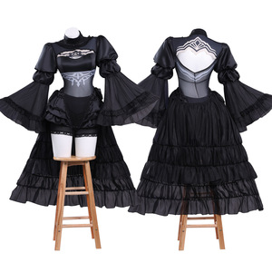 Disfraz de YoRHa <span class=keywords><strong>2B</strong></span>, peluca de <span class=keywords><strong>cosplay</strong></span>, juego de anime NieR Automata, vestido de novia negro, trajes de fiesta de Carnaval de Halloween para mujer - Product Image 1