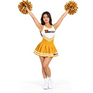 Tiierwear Women's Cheerleading Uniform Set Short <b>Pleated</b> <b>Skirt</b> Sleeveless Breathable Quick Dry for <b>School</b> Teams Sports Squads - Product Image 2
