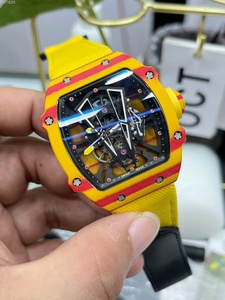 Montre mécanique de luxe tendance pour homme, forme tonneau, haut de gamme, avec tourbillon orange – Offre spéciale - Product Image 5