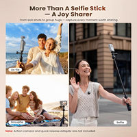 Trépied extensible de 40 cm, mini bâton à selfie portable pour DJI Osmo Pocket 3/4, support stable, poignée pour vlog, accessoire pour caméra d'action