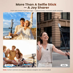 Trépied extensible de 40 cm, mini bâton à selfie portable pour DJI Osmo Pocket 3/4, support stable, poignée pour vlog, <span class=keywords><strong>accessoire</strong></span> pour caméra d'action - Product Image 3