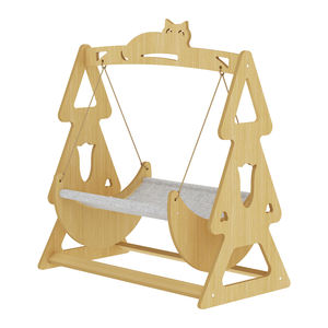 उच्च गुणवत्ता वाले छोटे जानवरों पालतू जानवरों की आपूर्ति धोने योग्य लक्जरी ठोस लकड़ी स्विंग - Product Image 5