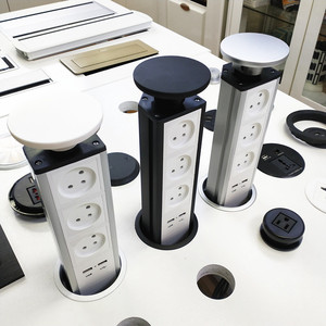 Israel Power Outlet Bếp Tay Kéo Lên Ổ Cắm Của Nhãn Hiệu Flip Ổ Cắm/Ẩn Máy Tính Để Bàn Gắn Power Strip Tower USB Ổ Cắm - Product Image 3