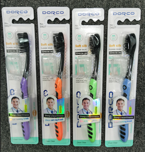 Cepillo de Dientes de Carbón Natural con Limpiador de Lengua, Personalizable con Logotipo OEM, MOQ Bajo, Muestra Gratis, <span class=keywords><strong>Entrega</strong></span> en 7 Días, Listo para Enviar - Product Image 1