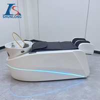 Table de lavage de cheveux électrique multifonctionnelle intelligente et confortable SHUNLONG, lit de massage pour salon de coiffure, à vendre